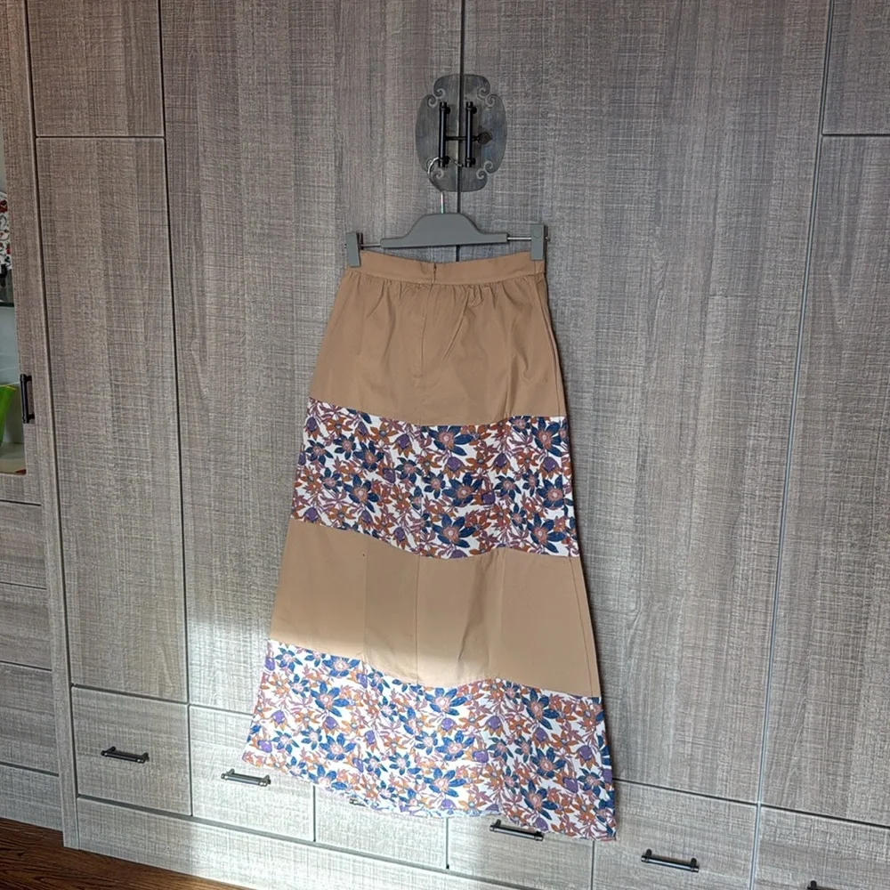 Anthropologie Sachin & Babi Jacquard Tiered‎ Maxi Skirt